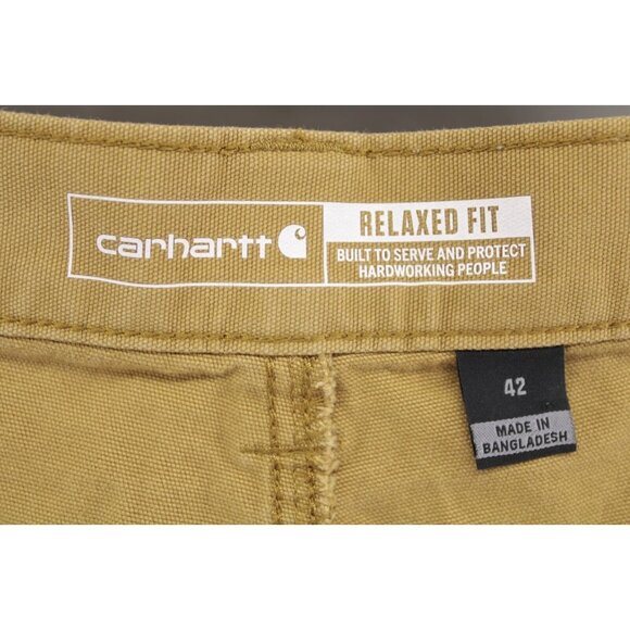 Carhartt Men's Rigby Rugged Flex Relaxed Fit Canvas Work Short Hickory Tan Sz 42 - Picture 6 of 8